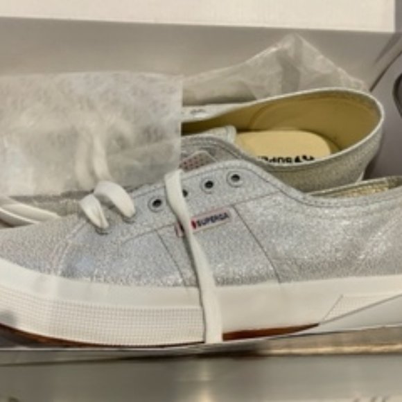 superga lame silver